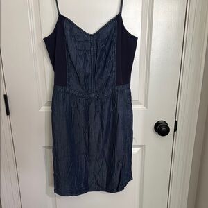 Maurices Navy Blue & Dark Denim Mini Dress